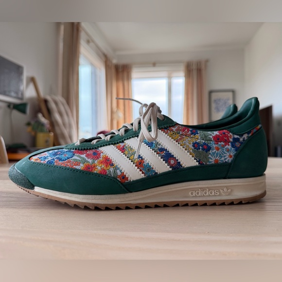 adidas x Liberty London SL 72 OG Collegiate Green Floral Retro Runner - Picture 4 of 7